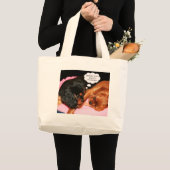 Cavalier King Charles Spaniels Puppy Grote Tote Bag (Voorkant (product))