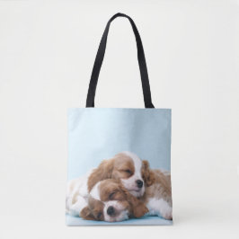 Cavalier King Charles Spaniels Sleeping Tote Bag