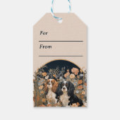 Cavalier King Charles Spaniels Tapestry Stijl Cadeaulabel (Achterkant)
