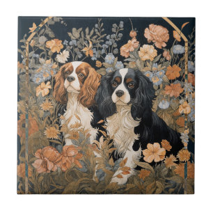 Cavalier King Charles Spaniels Tapestry Stijl Tegeltje
