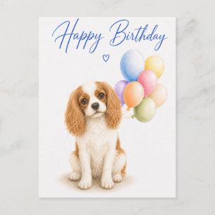 Cavalier King Charles Verjaardag Briefkaart