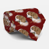 Cavalier King Charles voor kleding Stropdas (Opgerold)
