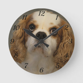 Cavalier King Charles Wall Clock Ronde Klok