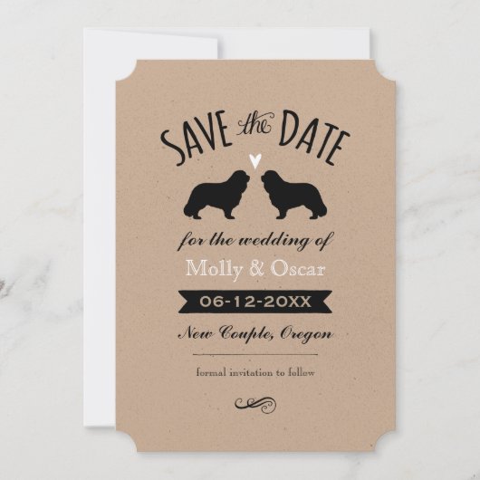 Cavalier King Charles Wedding Save the Date (Voorkant)
