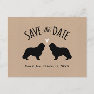 Cavalier King Charles Wedding Save the Date Aankondigingskaart