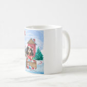 Cavalier King Dog in het sneeuwkersthondenhuis Koffiemok (Voorkant rechts)