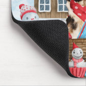 Cavalier King Dog in het sneeuwkersthondenhuis Muismat (Hoek)