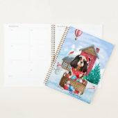 Cavalier King Dog in het sneeuwkersthondenhuis Planner (Display)