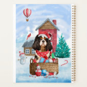 Cavalier King Dog in het sneeuwkersthondenhuis Planner (Achterkant)