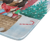 Cavalier King Dog in het sneeuwkersthondenhuis Snijplank (Hoek)