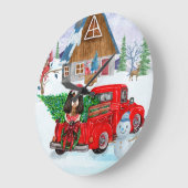 Cavalier King Dog in kerstcadeauwagen Grote Klok (Hoek)
