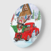 Cavalier King Dog in kerstcadeauwagen Grote Klok (Hoek)