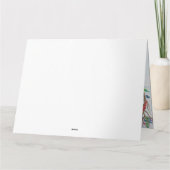 Cavalier King Dog in kerstcadeauwagen Kaart (Achterkant)