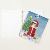 Cavalier King Dog in Snow met kerstcadeaus Planner (Display)