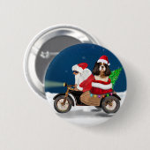 Cavalier King Dog kerstkerstkerstkerstkerstman But Ronde Button 5,7 Cm (Voorkant /achterkant)