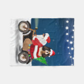 Cavalier King Dog kerstkerstkerstkerstman Fleece Deken (Voorkant (Horizontaal))