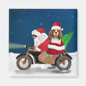 Cavalier King Dog kerstkerstkerstkerstman Magneet (Voorkant)
