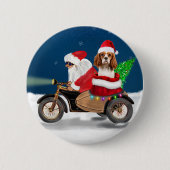 Cavalier King Dog kerstkerstkerstkerstman Ronde Button 5,7 Cm (Voorkant)