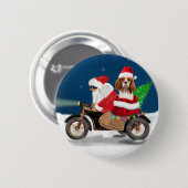 Cavalier King Dog kerstkerstkerstkerstman Ronde Button 5,7 Cm (Voorkant /achterkant)