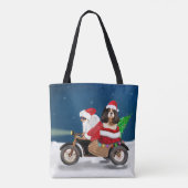 Cavalier King Dog kerstkerstkerstkerstman Tote Bag (Achterkant)