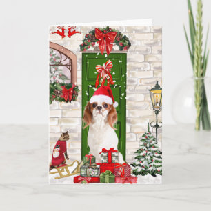 Cavalier King Dog Kerstmis Kaart