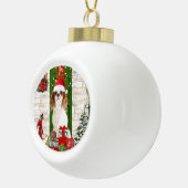 Cavalier King Dog Kerstmis Keramische Bal Ornament (Rechts)