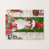 Cavalier King Dog Kerstmis Legpuzzel (Horizontaal)