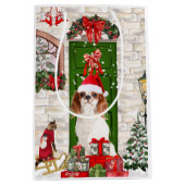 Cavalier King Dog Kerstmis Medium Cadeauzakje (Voorkant)
