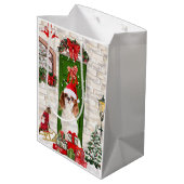 Cavalier King Dog Kerstmis Medium Cadeauzakje (Achterkant Gekanteld)