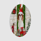 Cavalier King Dog Kerstmis Ornament (voorkant)