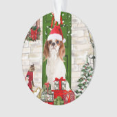 Cavalier King Dog Kerstmis Ornament (voorkant)