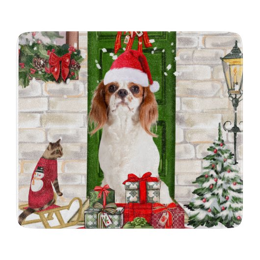Cavalier King Dog Kerstmis Snijplank (Voorkant)
