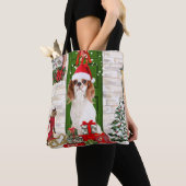 Cavalier King Dog Kerstmis Tote Bag (Dichtbij)