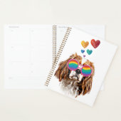 Cavalier King Dog met Hearts Valentijnsdag Planner (Display)