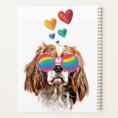 Cavalier King Dog met Hearts Valentijnsdag Planner (Achterkant)