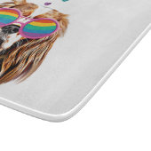 Cavalier King Dog met Hearts Valentijnsdag Snijplank (Hoek)