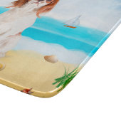 Cavalier King Dog op strand Snijplank (Hoek)