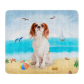 Cavalier King Dog op strand Snijplank (Voorkant)