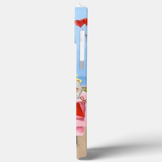 Cavalier King Dog Valentijnsdag Truck Hearts Case-Mate iPhone Case (Achterkant / Links)