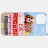 Cavalier King Dog Valentijnsdag Truck Hearts Case-Mate iPhone Case (Achterkant (horizontaal))