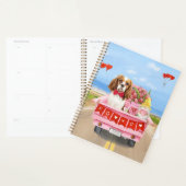 Cavalier King Dog Valentijnsdag Truck Hearts Planner (Display)