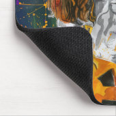 Cavalier King Hond Halloween Heks en Pompoen Muismat (Hoek)