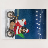 Cavalier King hond Kerstman Sinterklaas  Legpuzzel (Horizontaal)