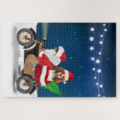 Cavalier King Hond Kerstman Sinterklaas  Legpuzzel (Horizontaal)