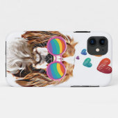 Cavalier King Hond met Hartjes Valentijnsdag Case-Mate iPhone Case (Achterkant (horizontaal))