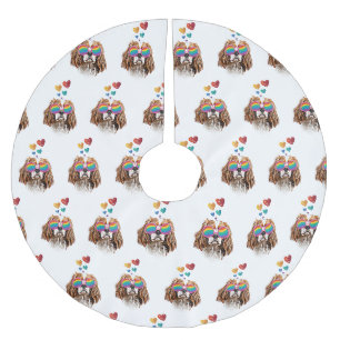 Cavalier King Hond met Hartjes Valentijnsdag  Kerstboom Rok