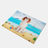 Cavalier King Hond op Strand Deurmat (Schuin)