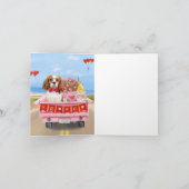 Cavalier King Hond Valentijnsdag Vrachtwagen Hartj Kaart (Binnen)