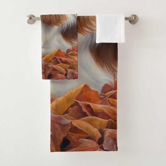 Cavalier King in de herfst laat Herfst inspireren Bad Handdoek (Insitu)