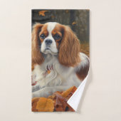 Cavalier King in de herfst laat Herfst inspireren Bad Handdoek (Handdoek)